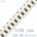 1206 510K ohm 5% 1/4W Resistor 3216 514 Chip resistor (500Pcs/Lot) Free Shipping